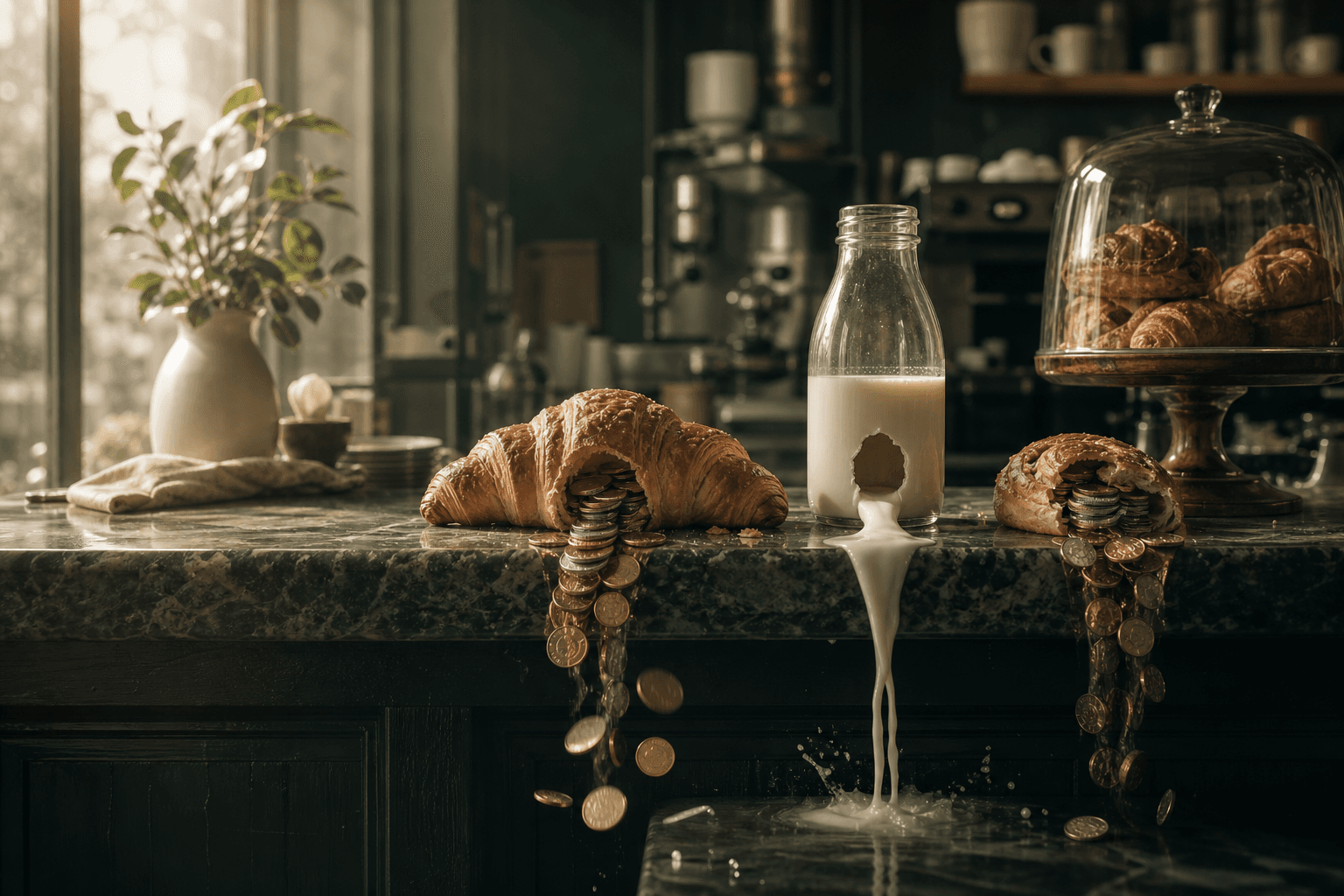 Independent café with everyday ingredients that quietly erode margin when waste goes untracked